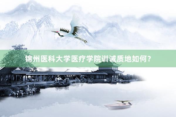 锦州医科大学医疗学院训诫质地如何？